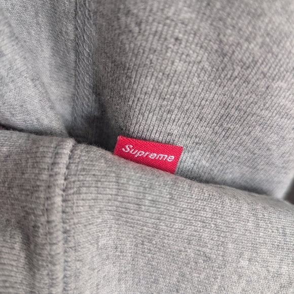 Supreme Pink/Purple Sparkle Logo Grey Hoodie - Picture 7 of 10